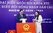 Thủ tướng Phạm Minh Chính bỏ phiếu bầu cử đại biểu Quốc hội khóa XVI và HĐND các cấp nhiệm kỳ 2026-2031