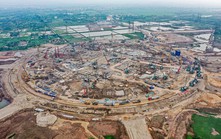 Nhộn nhịp trên công trường dự án sân vận động Trống Đồng, Hà Nội