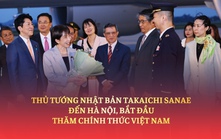 Thủ tướng Nhật Bản Takaichi Sanae đến Hà Nội, bắt đầu thăm chính thức Việt Nam