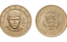 Mỹ phát hành đồng xu 1 USD in hình Tổng thống Donald Trump
