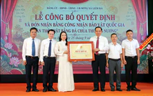 Bàn thờ Phật bằng đá chùa Thượng Nương tại Ninh Bình được công nhận là Bảo vật Quốc gia