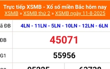 XSMB 11/8 - Kết quả Xổ số miền Bắc hôm nay 11/8/2025 - Kết quả XSMB thứ Hai ngày 11 tháng 8