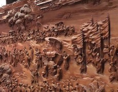 Có gì đặc biệt trong bức tranh Vinh quy bái tổ đang trưng bày tại Văn Miếu