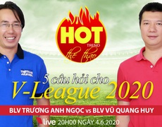 HOT TREND số 11: 5 câu hỏi về V-League 2020 với BLV Vũ Quang Huy và BLV Trương Anh Ngọc