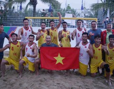 Bóng ném bãi biển Việt Nam chắc chắn giành HCV tại SEA Games 31