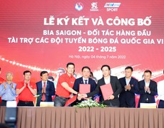 Sabeco tiếp tục đồng hành cùng đội tuyển bóng đá quốc gia Việt Nam