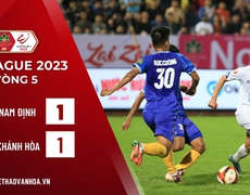 Nam Định 1-1 Khánh Hòa: Trọng tài thổi phạt đền gây tranh cãi