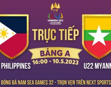 Kèo U22 Philippines vs Myanmar - VTV5 trực tiếp bóng đá SEA Games 32 (19h00, 10/5).