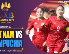 Kèo nữ Việt Nam vs Campuchia - VTV5 trực tiếp bóng đá SEA Games 32 hôm nay (19h00 ngày 12/5)