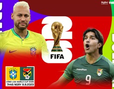 VIDEO trực tiếp bóng đá Brazil vs Bolivia, VL World Cup 2026 khu vực Nam Mỹ (7h45 hôm nay 9/9). Xem TV360