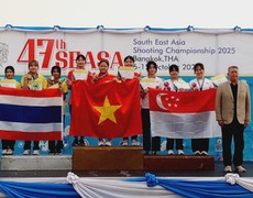 Bắn súng Việt Nam tạm dẫn đầu Giải vô địch Đông Nam Á 2025 