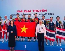 Đội tuyển rowing Việt Nam thi đấu ấn tượng tại Giải vô địch châu Á 