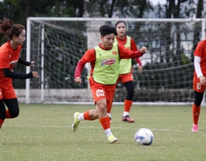 Đội tuyển bóng đá nữ Việt Nam chuẩn bị thể lực trước khi tập huấn Nhật Bản