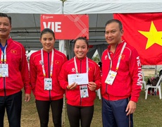 2 tay chèo tên Hương giành HCV đầu tiên cho đoàn Việt Nam tại SEA Games 33