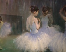 Chiêm ngưỡng vẻ đẹp của vũ công ballet trong tranh phấn màu