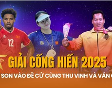 GIẢI THỂ THAO CỐNG HIẾN 2025: Xuân Son lọt Top 3 đề cử cùng Trịnh Thu Vinh và Lê Văn Công
