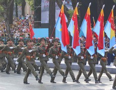 Toàn cảnh tổng duyệt cấp Nhà nước Lễ kỷ niệm, diễu binh, diễu hành chào mừng 50 năm Ngày Giải phóng miền Nam, thống nhất đất nước