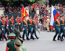 Cận cảnh quân nhân các nước diễu binh trong buổi tổng duyệt kỷ niệm 80 năm Quốc khánh