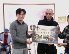 Màn trình diễn vẽ tranh đặc sắc tại triển lãm “Chuyện màu nước”