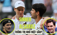 Câu chuyện quần vợt: Sinner, Alcaraz thống trị nhờ mặt sân?