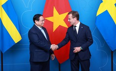 Hình ảnh Thủ tướng Phạm Minh Chính hội đàm với Thủ tướng Thụy Điển