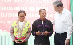 Tổng Bí thư dự Lễ khánh thành công trình xóa nhà tạm, nhà dột nát tại Điện Biên