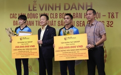 Bầu Hiển thưởng khủng cho 2 sao trẻ bóng bàn giành HCV SEA Games 32
