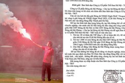 Độc lạ V-League: Lần đầu chủ tịch 1 CLB gửi văn bản xin cấp vé kèm cam kết không đốt pháo sáng