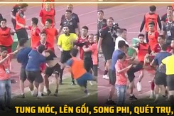 CẬN CẢNH: Cầu thủ cùng ban huấn luyện U22 Indonesia và Thái Lan ẩu đả trong trận chung kết, trọng tài rút mưa thẻ đỏ