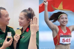 Hot girl điền kinh dân tộc Mường được bạn trai cầu hôn lãng mạn sau khi giành vàng SEA Games