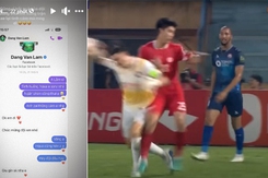 Nhâm Mạnh Dũng gửi lời xin lỗi thủ thành Văn Lâm sau pha húc ngã tại V-League