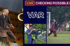 Các sư thầy Việt Nam thể hiện kỹ thuật đá bóng siêu đẳng như đội bóng Thiếu Lâm, check VAR như Ngoại hạng Anh khiến CĐV thán phục