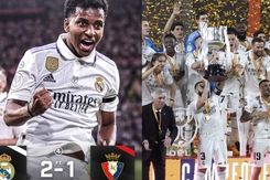 Rodrygo hóa người hùng với cú đúp ấn tượng, Real Madrid vô địch cúp nhà vua Tây Ban Nha
