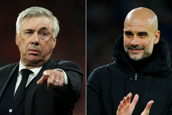 Ancelotti phản đối trọng tài về bàn thắng của De Bruyne, Pep Guardiola lý giải Haaland tịt ngòi