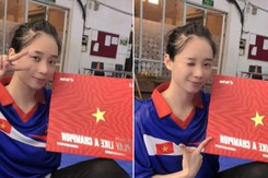 Thúy Vi xúc động và tự hào ghi lại hình ảnh cờ Việt Nam nhuộm đỏ làng VĐV SEA Games 32