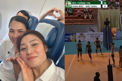 Người đẹp bóng chuyền Phạm Thị Yến và các học trò bất ngờ với sự cố hy hữu ở giải trẻ VĐQG