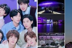 BTS 10 năm ra mắt: Fan đổ xô tới Seoul, các địa danh ở thủ đô Hàn Quốc thắp sáng màu tím