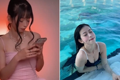 Hot girl làng võ Châu Tuyết Vân diện váy 2 dây, khoe vai trần cực gợi cảm