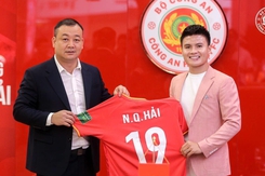 Quang Hải chia sẻ về mục tiêu với Công an Hà Nội, tiết lộ về kế hoạch xuất ngoại trong tương lai