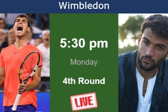 Link xem trực tiếp Alcaraz vs Berrettini, Wimbledon vòng 4