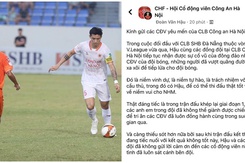 Đoàn Văn Hậu viết tâm thư xin lỗi vì hành động thiếu suy nghĩ khiến CĐV CAHN buồn lòng
