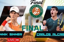 Trực tiếp Sinner vs Alcaraz 20h00 hôm nay, chung kết Pháp mở rộng 2025