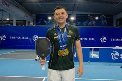 Lý Hoàng Nam giành cú đúp HCV ở giải pickleball châu Á