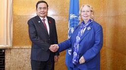 Chủ tịch Quốc hội Trần Thanh Mẫn gặp Tổng Giám đốc Văn phòng LHQ tại Geneva