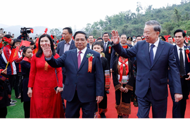 Tổng Bí thư và Thủ tướng dự Lễ khởi công, động thổ đồng loạt các trường nội trú liên cấp biên giới