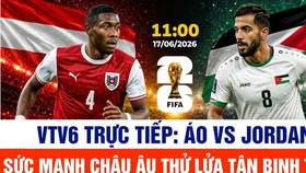 VTV6 VTV3 trực tiếp bóng đá Áo vs Jordan 11h00 hôm nay, bảng J World Cup 2026