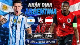Nhận định Argentina vs Áo 00h00 ngày 23/6, bảng J World Cup 2026: Lực lượng, đối đầu, tỷ lệ chiến thắng
