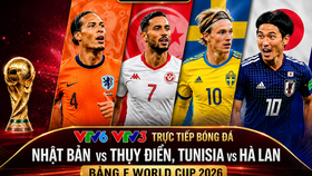 VTV6 VTV3 trực tiếp bóng đá Nhật Bản vs Thụy Điển, Tunisia vs Hà Lan, bảng F World Cup 2026