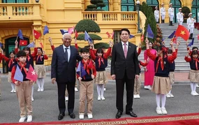 Chủ tịch nước Lương Cường chủ trì lễ đón chính thức Chủ tịch Hội đồng châu Âu