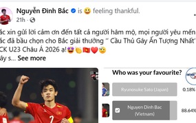 Đình Bắc tri ân người hâm mộ sau khi nhận danh hiệu cao quý của AFC